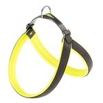 Ferplast Harnais pour Grands Chiens AGILA Fluo 8 Harnais pour Chien avec Rembourrage Doux, Système de Dégagement et de Fixation Rapide, Tour de Poitrine 69-77 cm. Jaune