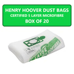 20 x Numatic Henry Vacuum Bags 5 Layer Microfibre Hetty Basil James Hoover