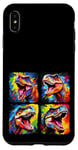 Coque pour iPhone XS Max Dinosaure T Rex Pop Art Dessin Coloré Peinture