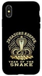 Coque pour iPhone X/XS Treasure Keeper Year of Snake Design chinois