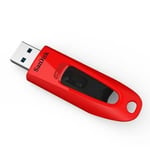 Clé USB SanDisk Ultra 32 Go Rouge - USB 3.0 - Jusqu'à 80 Mo/s