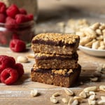 TRIBE 3-Layered Protein Flapjack Raspberry, 50g - Healthy Snack Bars - Vegan, &