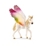 Schleich- Figurine Licorne ailée Arc-en-Ciel, Poulain bayala Schlümpfe, 70577, Multicolore