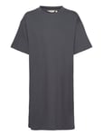 Tulip Tee Dress Gots Kort Klänning Black Basic Apparel