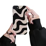 Ownest Compatible avec Coque iPhone 8 / iPhone 7 et Coque iPhone SE 2022 / SE 2020 Simple Cute Zebra Animé Curly Wave Dessin Motif Telephone Portable Housse Camera Lentille de Protection Etui