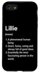 Coque pour iPhone SE (2020) / 7 / 8 Lillie Définition du nom Dictionnaire amusant