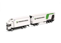 HERPA, SCANIA CR 20 ND 6x2 avec caisse et remorque frigo 2+3 essieux FRIGOSCA...