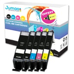 Lot de 5 cartouches jet d'encre type Jumao compatibles pour Canon Pixma TS5055 +Fluo offert