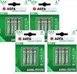 AAA RECHARGEABLE BATTERIES AGFA Ready to Use 600mAh - Dect Phones Solar Lights