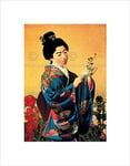 Wee Blue Coo Advert Mitsukoshi Store Osaka Japan Geisha Wall Art Print