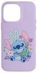 Coque pour iPhone 14 Pro Max Disney Lilo & Stitch Cute Easter Bunny Stitch and Scrump