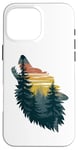 Coque pour iPhone 16 Pro Max Loup Randonnée Chasse Plein Air Camping Forêt Homme Femme Loup