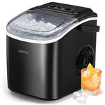 Silonn Countertop Ice Maker Machine, 9 Cubes Ready in 6 Mins, 12 KG in 24Hrs, Self-Cleaning Ice Machine with Ice Scoop and Basket, 2 Sizes of Bullet Ice for Home Kitchen Office Bar Party