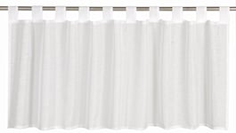 Elbersdrucke Rideau Brise-bise Semi-Transparent Effecto 00 Blanc 48 x 140 cm pour fenêtre de Cuisine Brise-Vue 196554