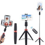 GQNLY Selfie Stick Tripod Bluetooth, Mini Extendable Phone Tripod Monopod with Wireless Remote for Iphone 12/11 Pro/Xs MAX/XR/X/8/8P/7/7P/Galaxy Note 8/S10/S9+/S9 And More,Black