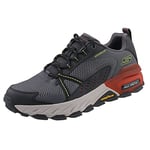 Skechers Men's MAX Protect Walking Shoe, Charcoal Leather/Synthetic/Mesh/Multi Trim, 6.5 UK