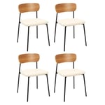 Lot de 4 Chaises Scandinaves "Loki" 71cm Blanc