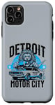 Coque pour iPhone 11 Pro Max Detroit Motor City Lion Muscle Car T-shirt graphique