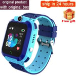 Q12 Barns Smart Watch SOS Telefon Watch Smartwatch Kamera Med Sim-kort Vattentät IP67 Barnpresent för IOS Android Blue