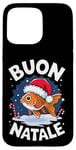 Coque pour iPhone 15 Pro Max Buon Natale Gold Fish Christmas Italy Santa