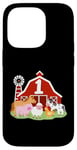 Coque pour iPhone 14 Pro 1er anniversaire animaux de la ferme Bday Party 1 an garçon tout-petit