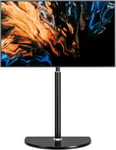 Support TV sur Pied pour 32-65 Pouces Téléviseurs Incurvés Plats LED OLED LCD jusqu'à 45 kg, ± 25 degrés de Rotation, Hauteur Réglable, VESA 400x400 Noir