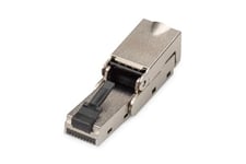 DIGITUS DN-93636 - Connecteur réseau Cat 6A - Blindé à 360° - Pliable - Connecteur de terrain RJ45 Cat6A - 500 MHz - 10GBase-T - 10 Gbit/s - AWG 27/7 à AWG 22/1