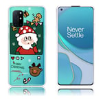 OnePlus Joulu 8T tapauksessa - Santa / Hirvi Karkkikeppejä Monivärinen