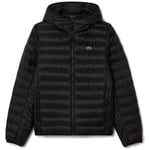 Manteau Lacoste  DOUDOUNE À CAPUCHE REMBOURRÉE DÉPERLANTE  NOIRE