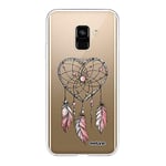 Evetane - Coque Silicone Compatible Samsung Galaxy A8 2018 - Protection Intégrale 360, Fine et Transparente - Coque Avant & Arrière - Haute Résistance - Attrape Coeur