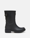 Joules Wistow Womens Wellies - Black Leather - Size UK 7