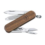 Victorinox Classic SD Swiss Army Knife, Small, Multi Tool, 5 Functions, Scissors, Nail File, Wood