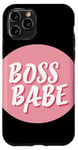 Coque pour iPhone 11 Pro Costume de Boss Babe Indépendant Rose et mignon