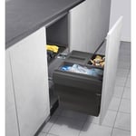 Hailo - Poubelle de cuisine tri sélectif 3 bacs encastrable 44L (18+13+13) Cargo Synchro