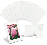 Better Office Products Lot de 50 cadres photo en papier cartonné épais avec chevalet pour inserts de 10 x 15 cm, blanc