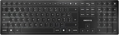 Kw 9100 Slim,Clavier Au Design Sans Fil,Disposition Belge(Azerty),Connexion Au Choix Bluetooth Ou Radio 2,4 Ghz,Touches Plates,Rechargeable,Gris Anthracite