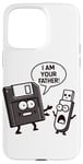 Coque pour iPhone 15 Pro Max Disquette vers clé USB 90s 00s Ordinateur Drôle Geek Joke