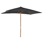 Outsunny Patio Umbrella 84D-057CG Polyester, Wood Grey