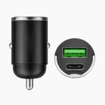 TOZKZO Mini Chargeur Voiture QC 3.0 + PD 30w Chargeur Allume Cigare 2 Ports Charge Rapide Simultanée Compatible iPhone, Samsung Galaxy, Huawei, Xiaomi, Tablette