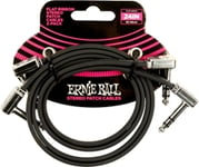 Ernie Ball-6406 Stereo (TRS) Flat Patch Cable, 60cm. 2-pack