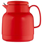 Helios Mondo Pichet isotherme en plastique avec passoire à thé, rouge, 14,2 x 13,6 x 19,3 cm