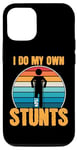 Coque pour iPhone 15 Pro Funny Saying I Do My Own Stunts Blague Femmes Hommes