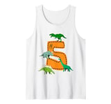 I'm 5 Dinosaurs 5th Children's Son's Dino Birthday Party Tank Top