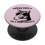 Lunettes de soleil rétro Smart Fella Cat Graphic PopSockets PopGrip Adhésif