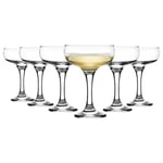 6pc LAV Champagne Glasses 235ml Coupe Saucers Glass Cocktail Glassware Party