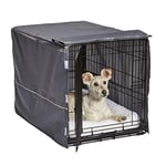 New World Pet Products Midwest Dog Crate Cover, Privacy Dog Crate Cover Fits Midwest Dog Crates, Machine Wash & Dry; Light Gray Designer Pattern; BCVR-30GY