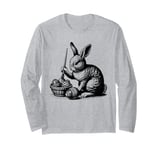 Easter Bunny Coloring Eggs Long Sleeve T-Shirt