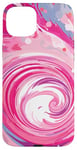 iPhone 15 Plus Swirl Pink Color Illustration Pattern Abstract Art Case