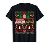 Firefighter Lovers Fire Truck Fireman Ugly Christmas Sweater T-Shirt