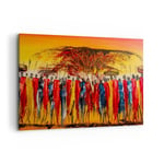 Impression sur Toile 100x70cm Tableaux Image Photo Afrique tribu Art Decoration